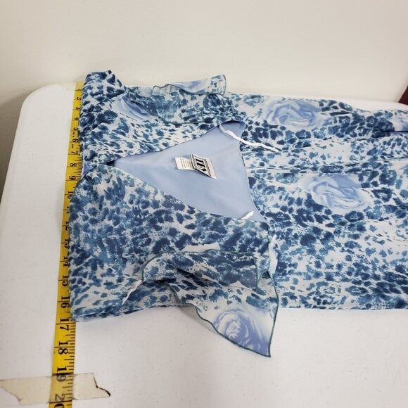 DBY Women Y2K Fairy Grunge Babydoll Midi Dress Size 8 Blue Rocker Flowy Feminine - Picture 7 of 10